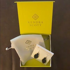 Kendra Scott Muriel Drop Earring Gold Navy Abalone